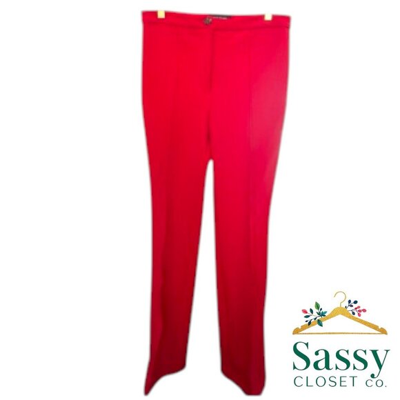 ANN TAYLOR Red Wide Leg Pants – Front Crease, Size 4 - Picture 1 of 5